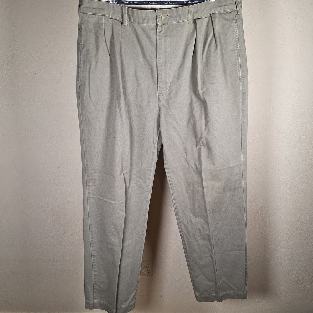 Polo Ralph Lauren Chino Vintage Green Pants Slacks Mens 38/34
